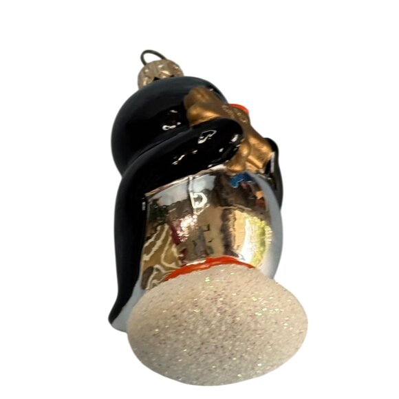Crown Reflections Blown Glass Frosty Friends Eskimo & Penguin Christmas Ornament - Picture 7 of 8